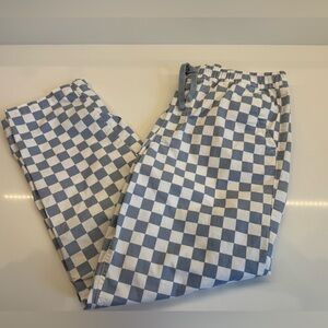 Vans Checkered Blue and White relaxed fit pants size small